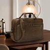 NUBILY Laptop Bag For Men 16 Inch Vintage Faux Leather Messenger Bag Laptop Briefcase Large Crossbody Shoulder Office Computer Bag Attache Case Retro College Satchel Bag For Work Business Travel, Brown