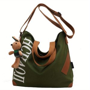 Shoulder Bags for Women Canvas Bag Letter Print Crossbody Bag Tote Bag Versatile Casual Messenger Bag