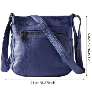 Leather Casual Single-shoulder Shoulder Bag, Travel Shoulder Bag Multi-pocket Design, Multi-layered Design And Wear-resistant Large-capacity Single-shoulder Bag Suitable For Daily Travel