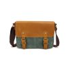 Men’S Messenger Bag – Convertible Crossbodyu002FHandbag with Adjustable Strap, Vintage College Style, Spacious Interior for Commuting, Travel, Everyday Use – Available in Coffee Brown, Army Green, Black – Durable Polyester Lining – Ideal for Professionals & Students, Commuting Accessory, Retro Aesthetic, Sturdy Straps, Functional Accessory, Urban Commuters