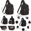 Vintage Messenger Bag Canvas Backpack for Travel Men’S Shoulder Bag Dualuse Bag for Hand Carry and Crossbody Carry