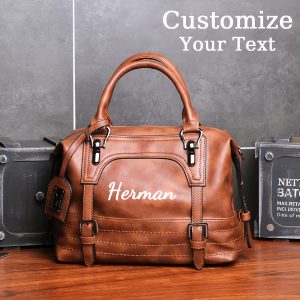 Customizable Large Capacity Satchel Bag in with Design - Ideal for Business Travel, Personalized Gift for Men And Women, Personalized Gift|Sleek Black Bag| Bag, Handbag