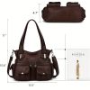 KL928 Purses And Handbags For Women Large Hobo Shoulder Bags Soft PU Leather Multi-Pocket Tote Bag