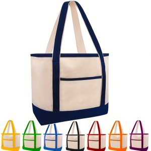 Customizable Logo & Text Tote Bag - Durable Foldable Reusable Shopping Bag for Weddings, Birthdays, Bridesmaid Gifts, Promotional Events - Multi-Color Options (Hand Washu002FDry Clean), Promotional Gift Item, Modern Tote Design, Sturdy Handle Construction